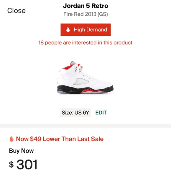 Air Jordan 5 Retro (gs) 2013 - Picture 9 of 9